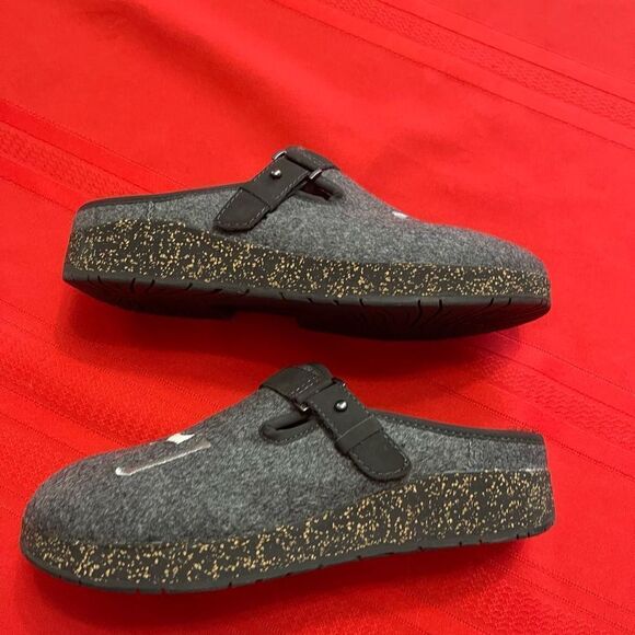 Earth Mule Womens 8M Black Grey Wool Felt Dream Renmen Ayiti Slip On Shoe - Picture 8 of 12